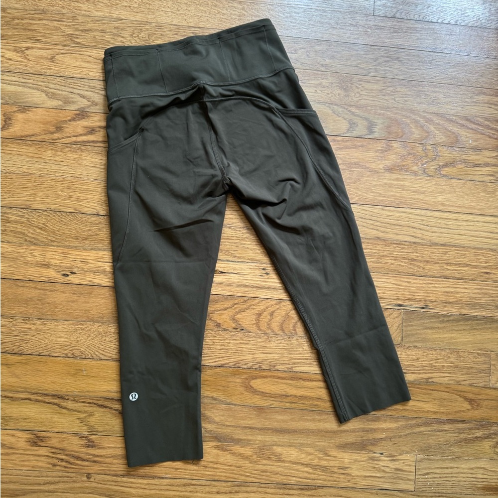 Lululemon Athletica Brown Leggings with Wide Waistband